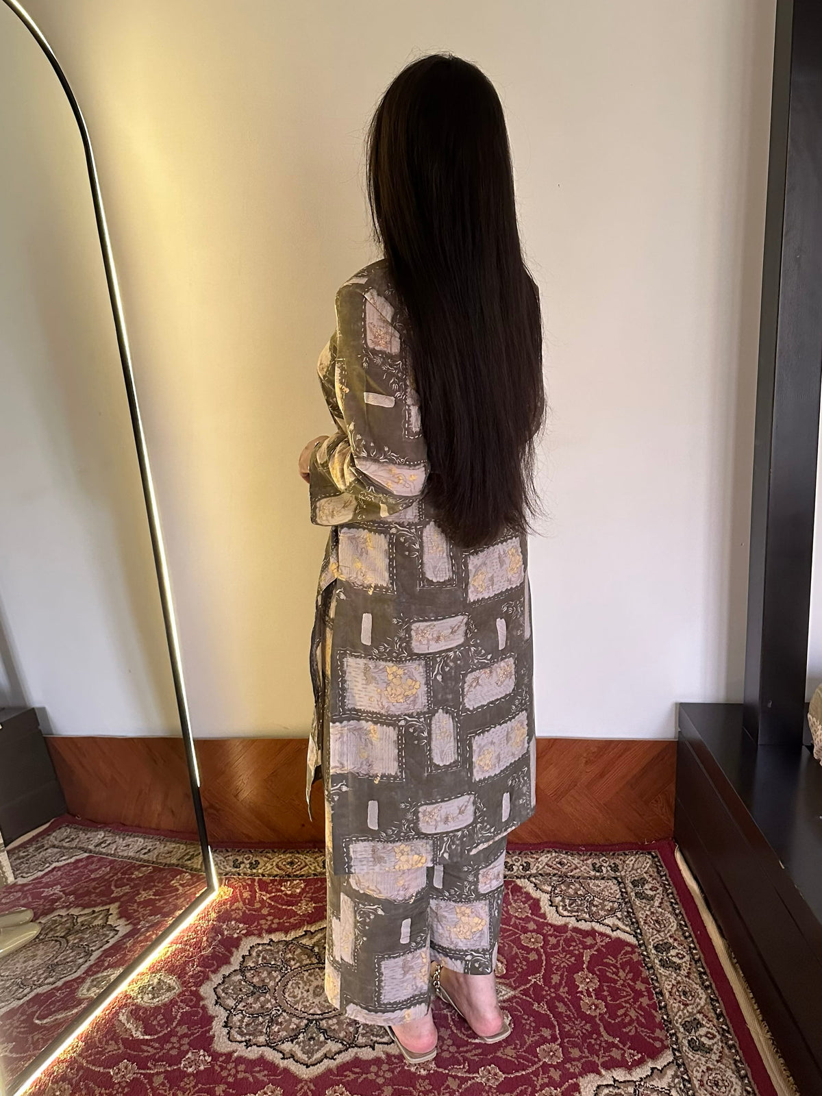 Olive Muse 2PC Stitched Lawn Suit