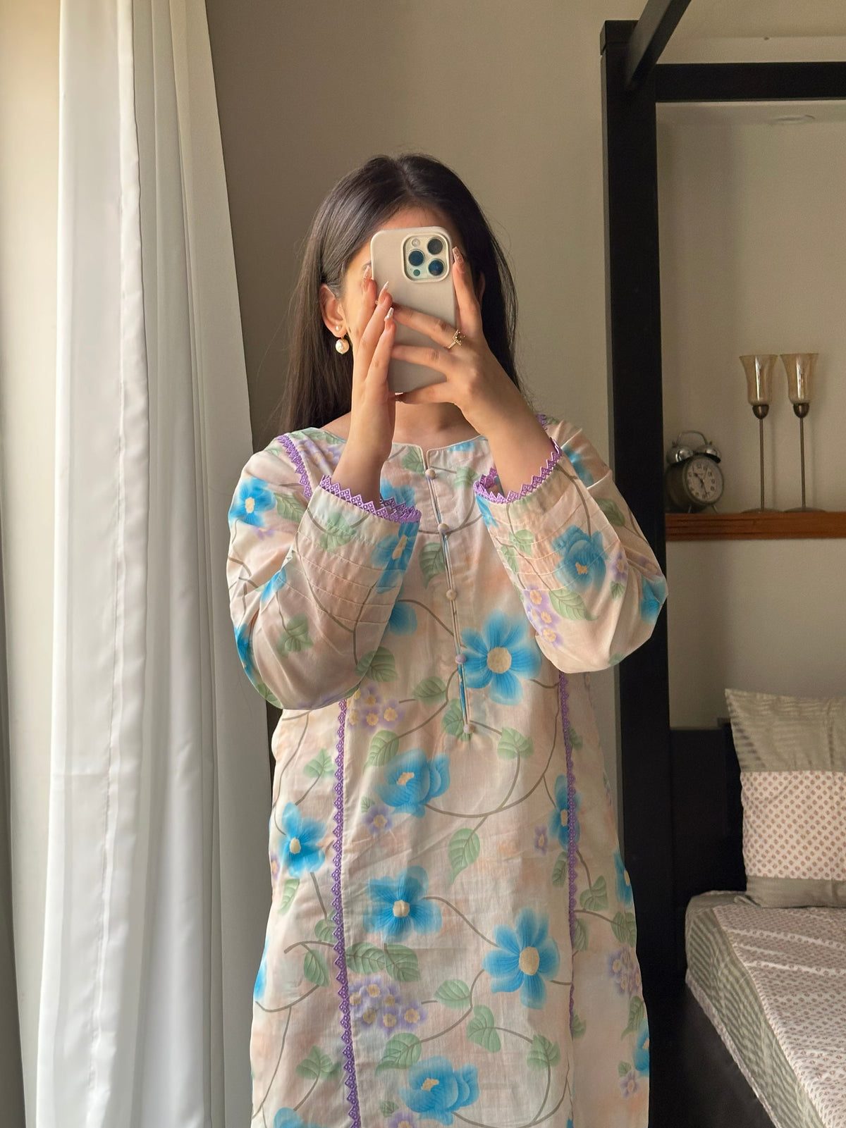 Lilac Meadow 2PC Stitched Lawn Suit