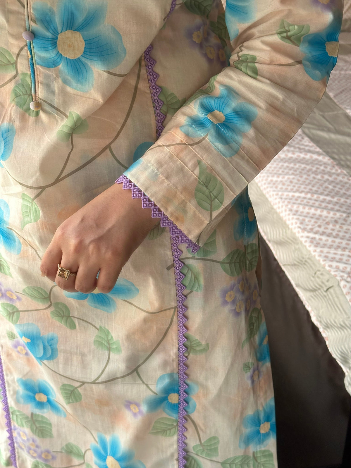 Lilac Meadow 2PC Stitched Lawn Suit