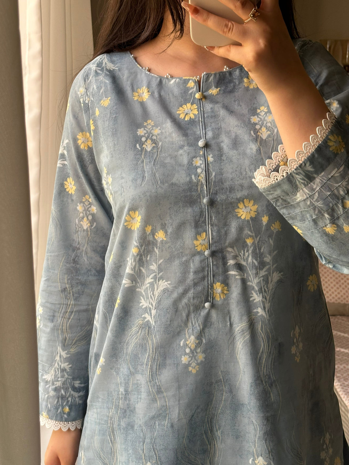 Misty Daisy 2PC Stitched Lawn Suit
