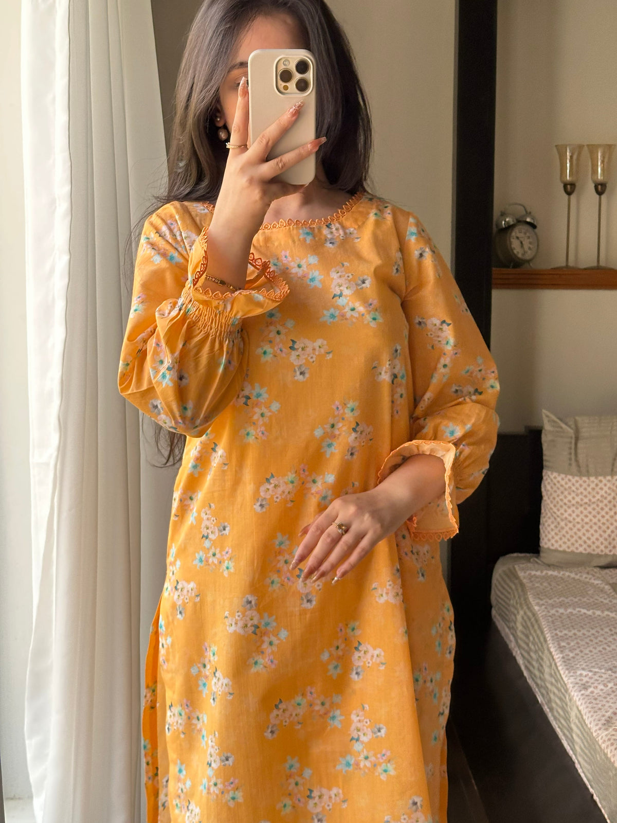 Marigold Blossom 2PC Stitched Lawn Suit