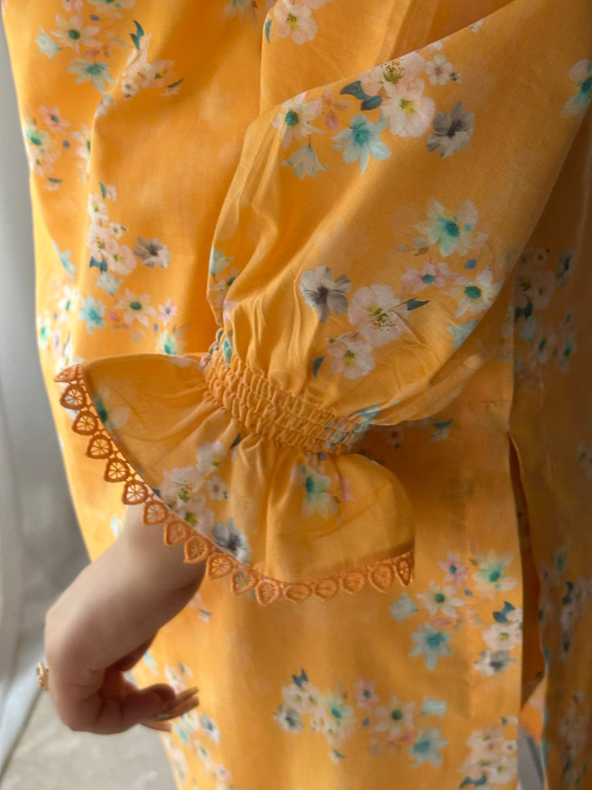 Marigold Blossom 2PC Stitched Lawn Suit