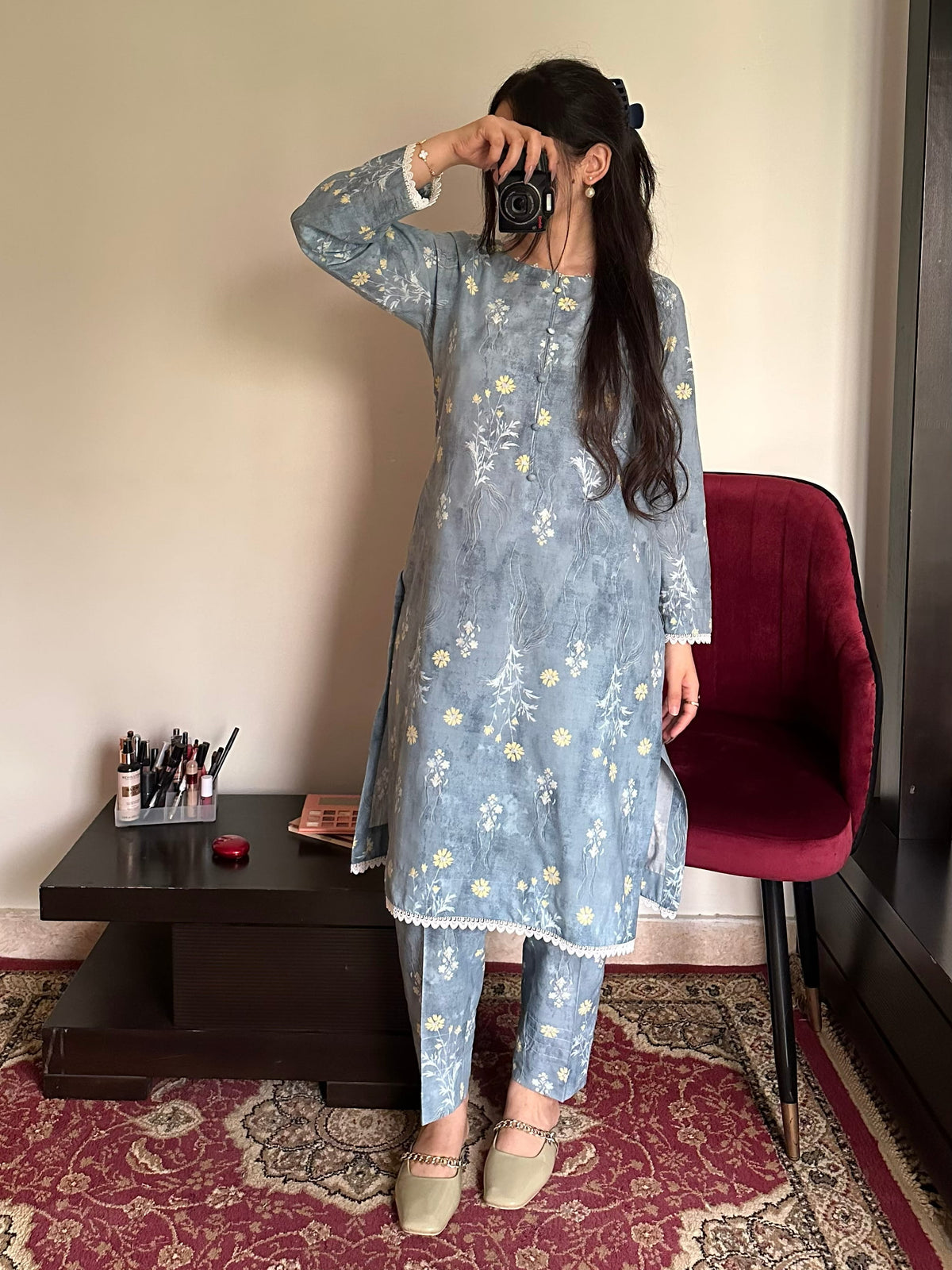 Misty Daisy 2PC Stitched Lawn Suit