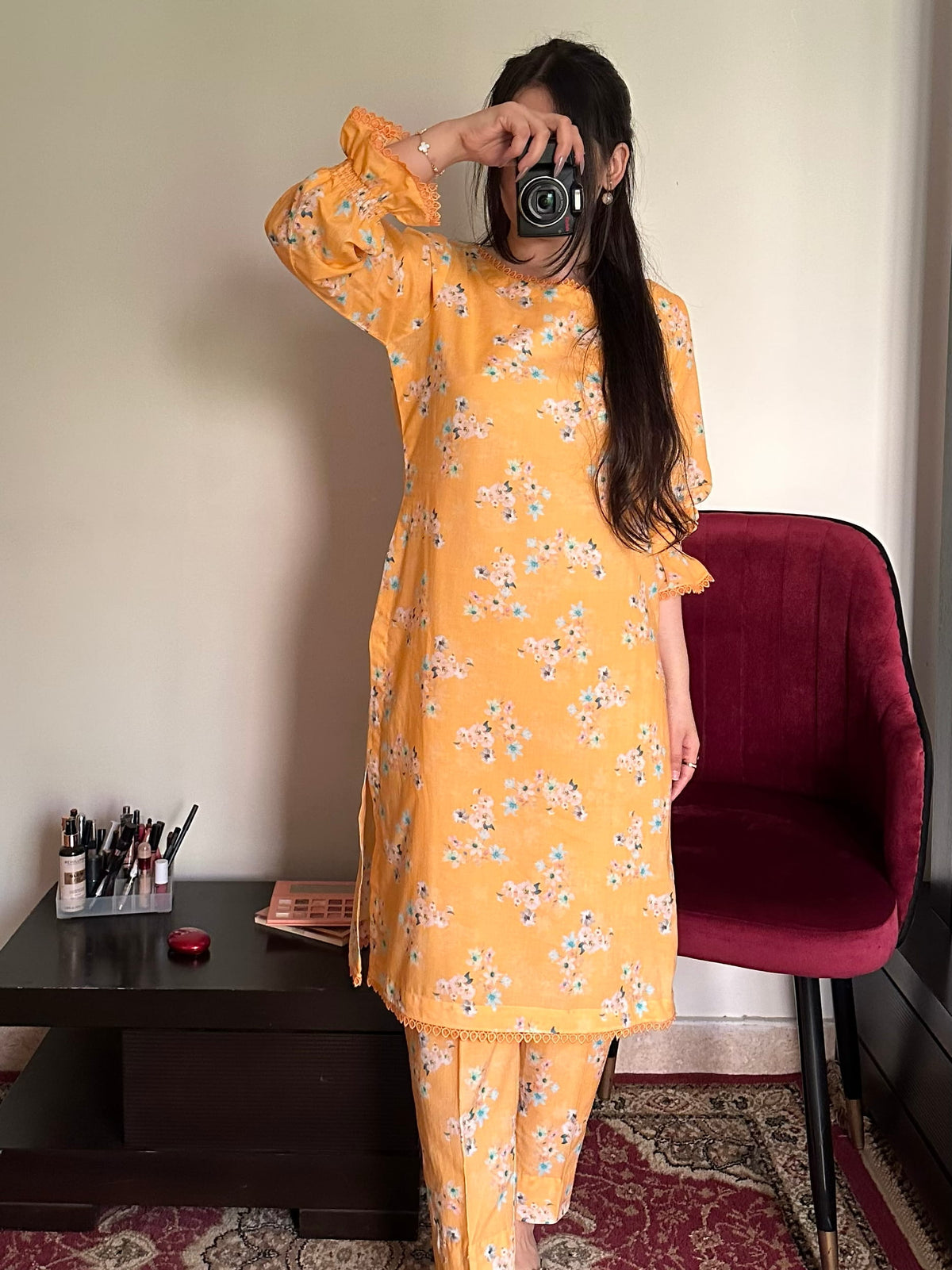 Marigold Blossom 2PC Stitched Lawn Suit