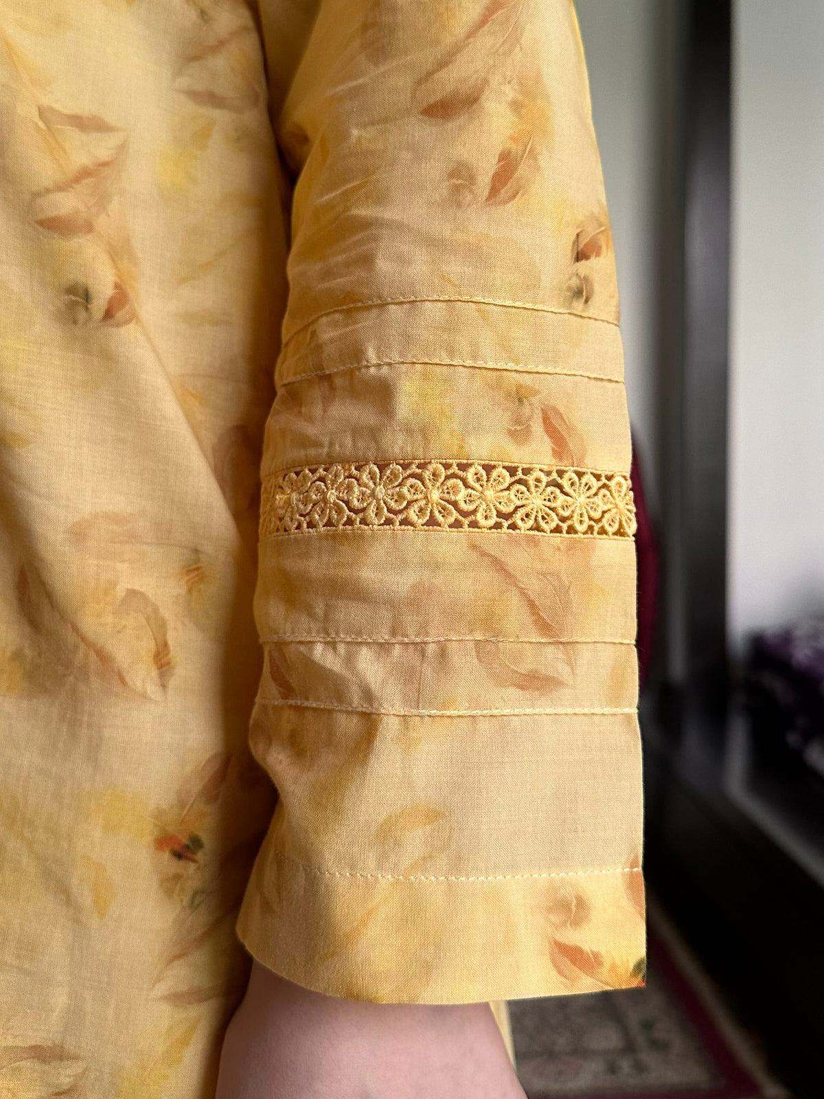 Golden Petal 2PC Stitched Lawn Suit