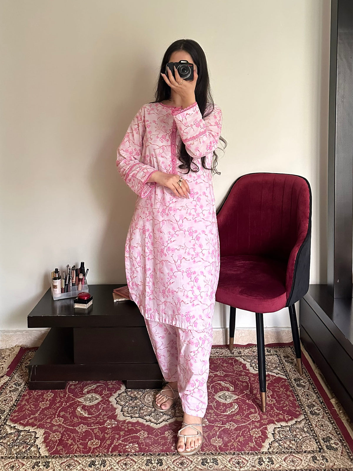 Cherry Blossom 2PC Stitched Lawn Suit