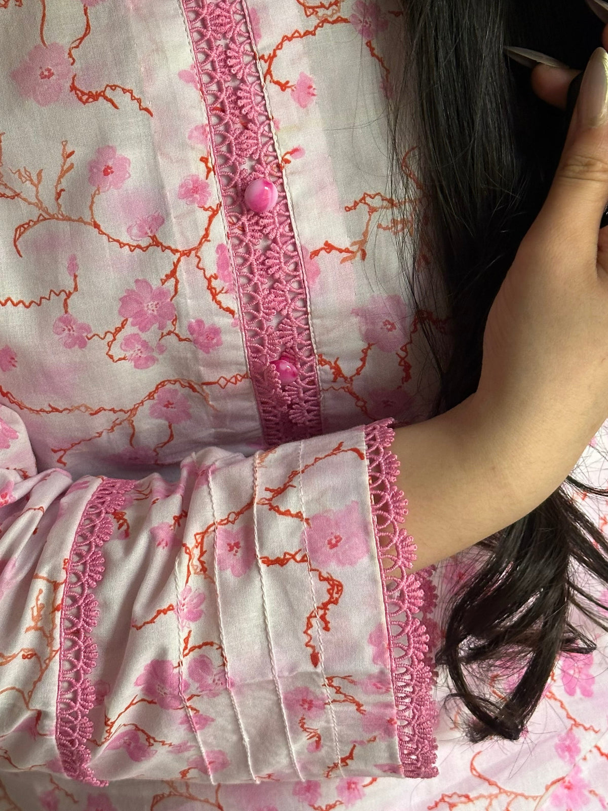 Cherry Blossom 2PC Stitched Lawn Suit