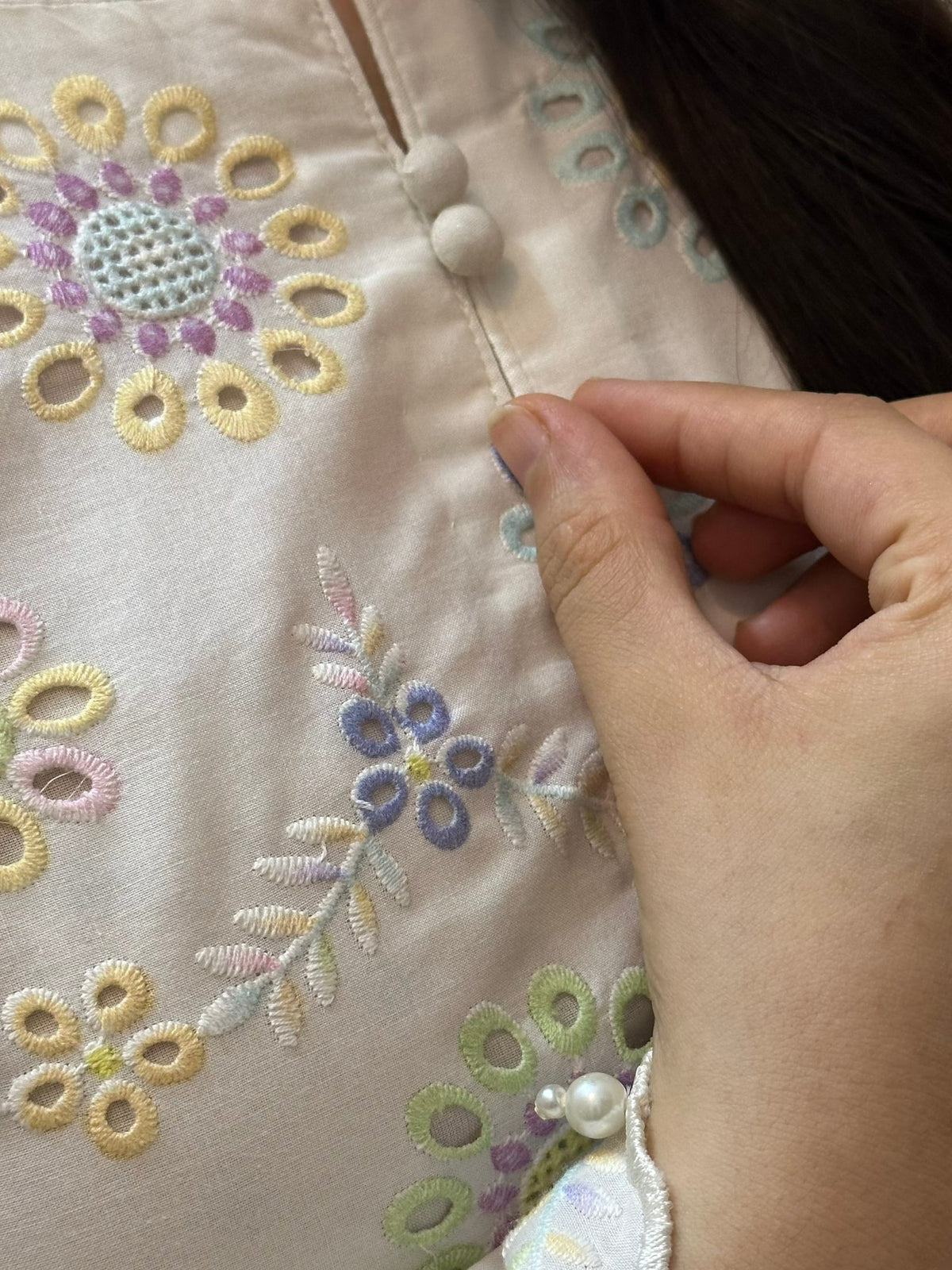 Pastel Daisy 2PC Embroidered Stitched Lawn Suit