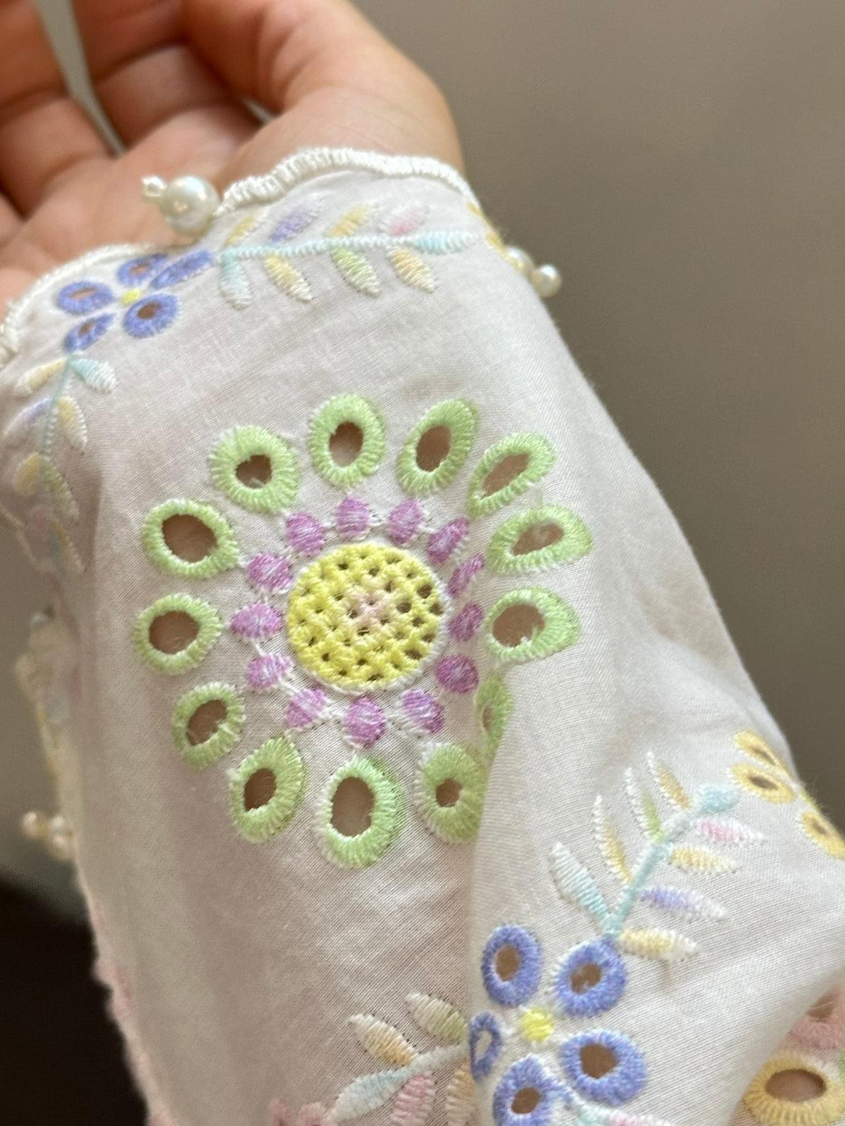 Pastel Daisy 2PC Embroidered Stitched Lawn Suit