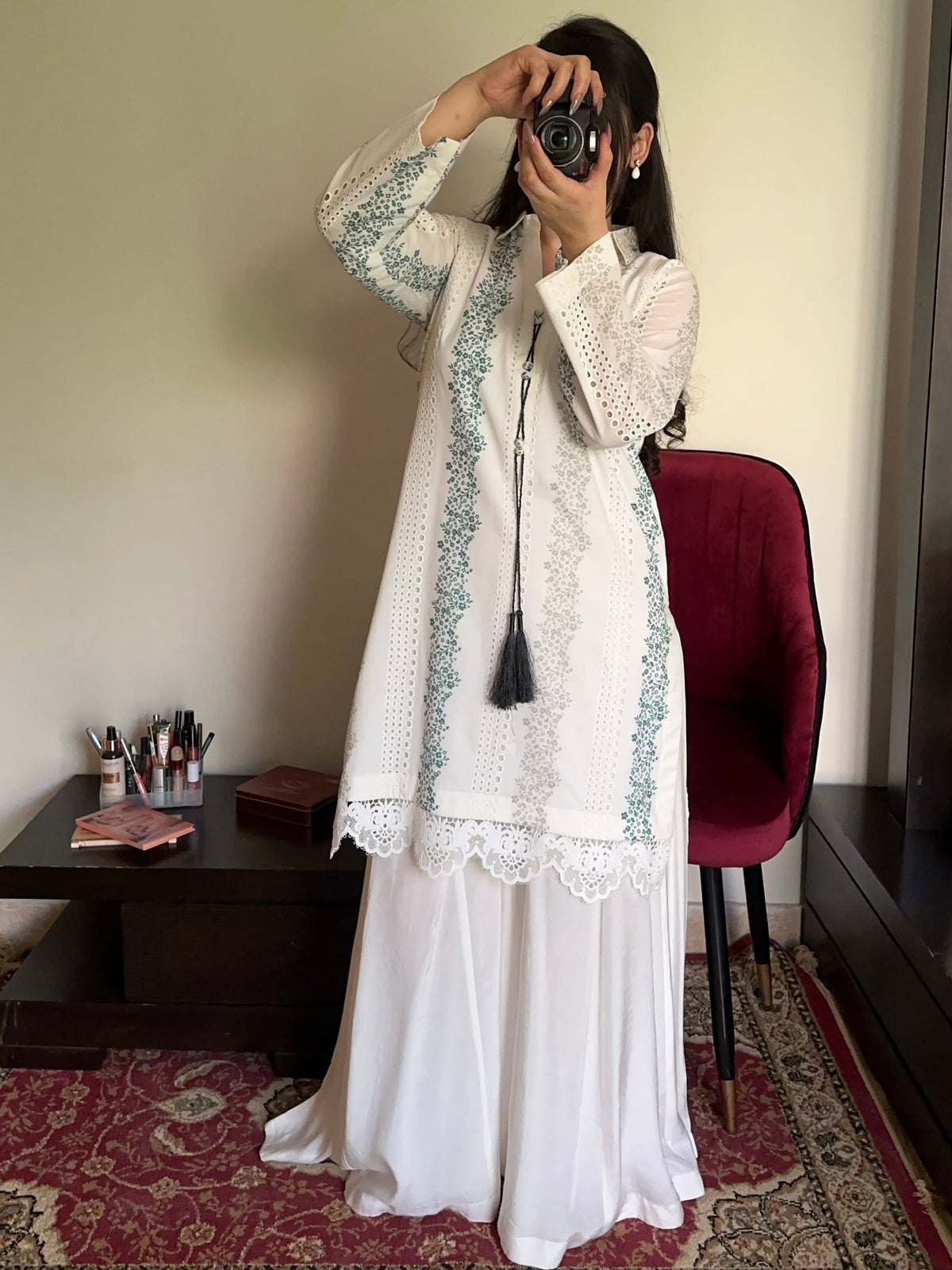 Ivory Vine 2PC Embroidered Stitched Lawn Suit