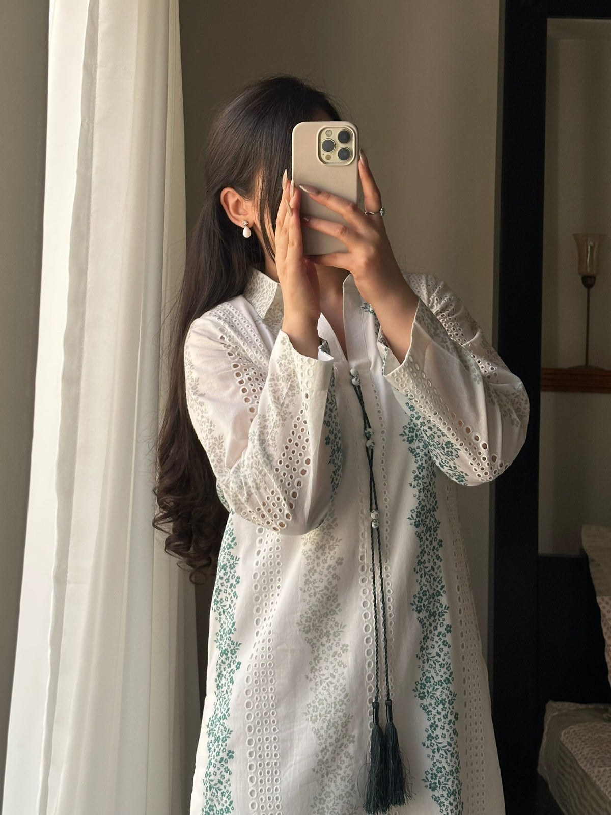 Ivory Vine 2PC Embroidered Stitched Lawn Suit