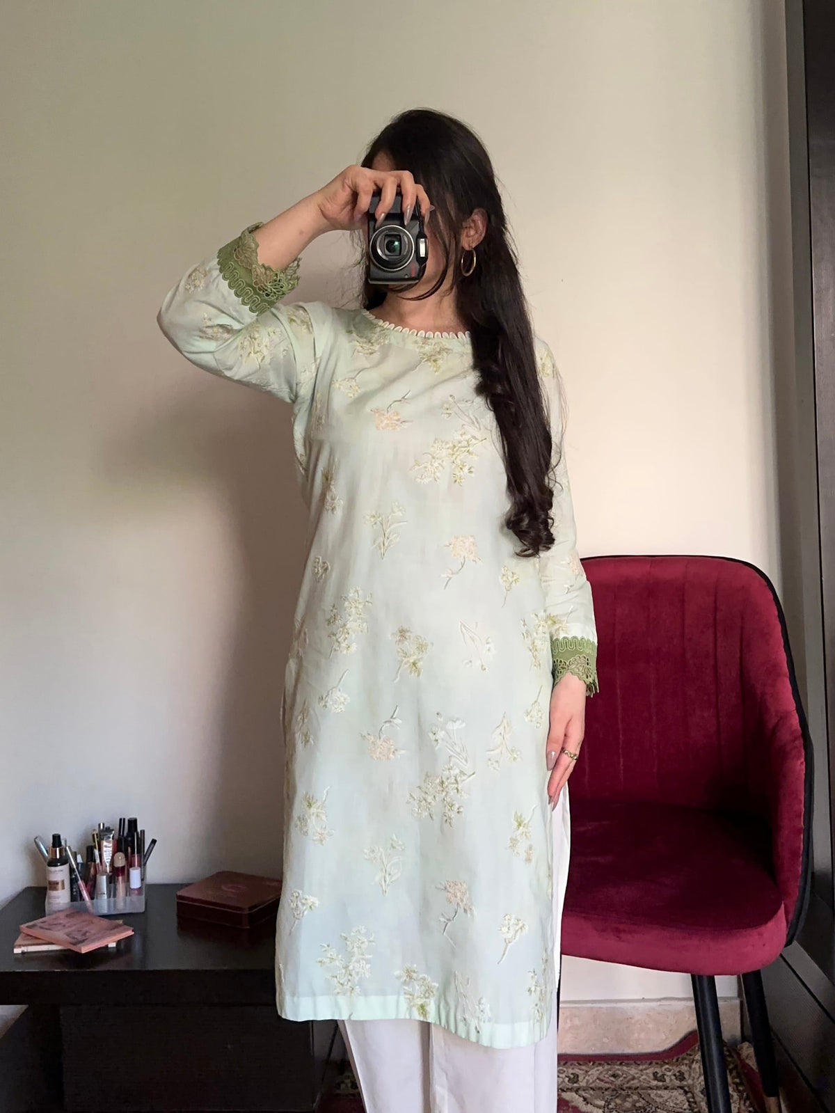 Mint Meadow 2PC Embroidered Stitched Lawn Suit