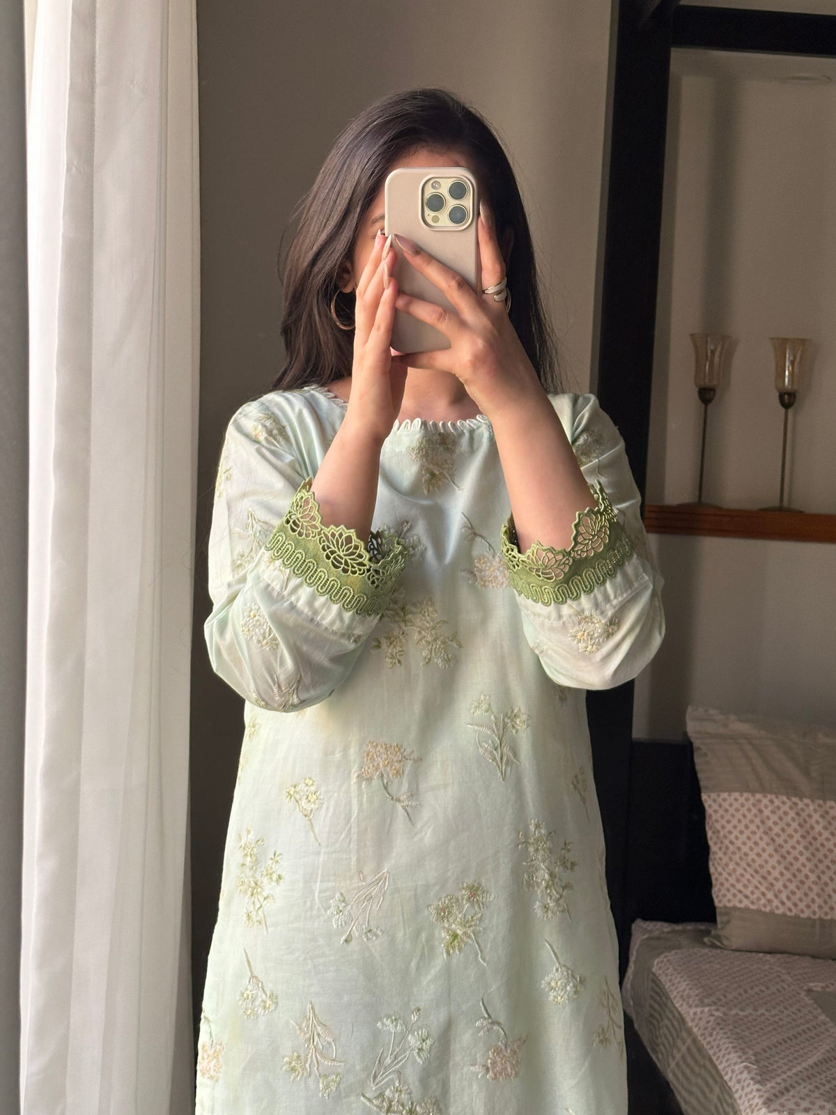 Mint Meadow 2PC Embroidered Stitched Lawn Suit