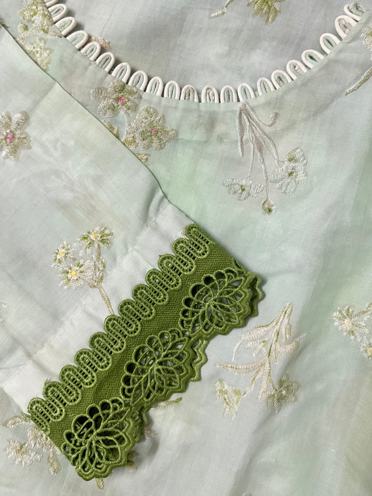 Mint Meadow 2PC Embroidered Stitched Lawn Suit