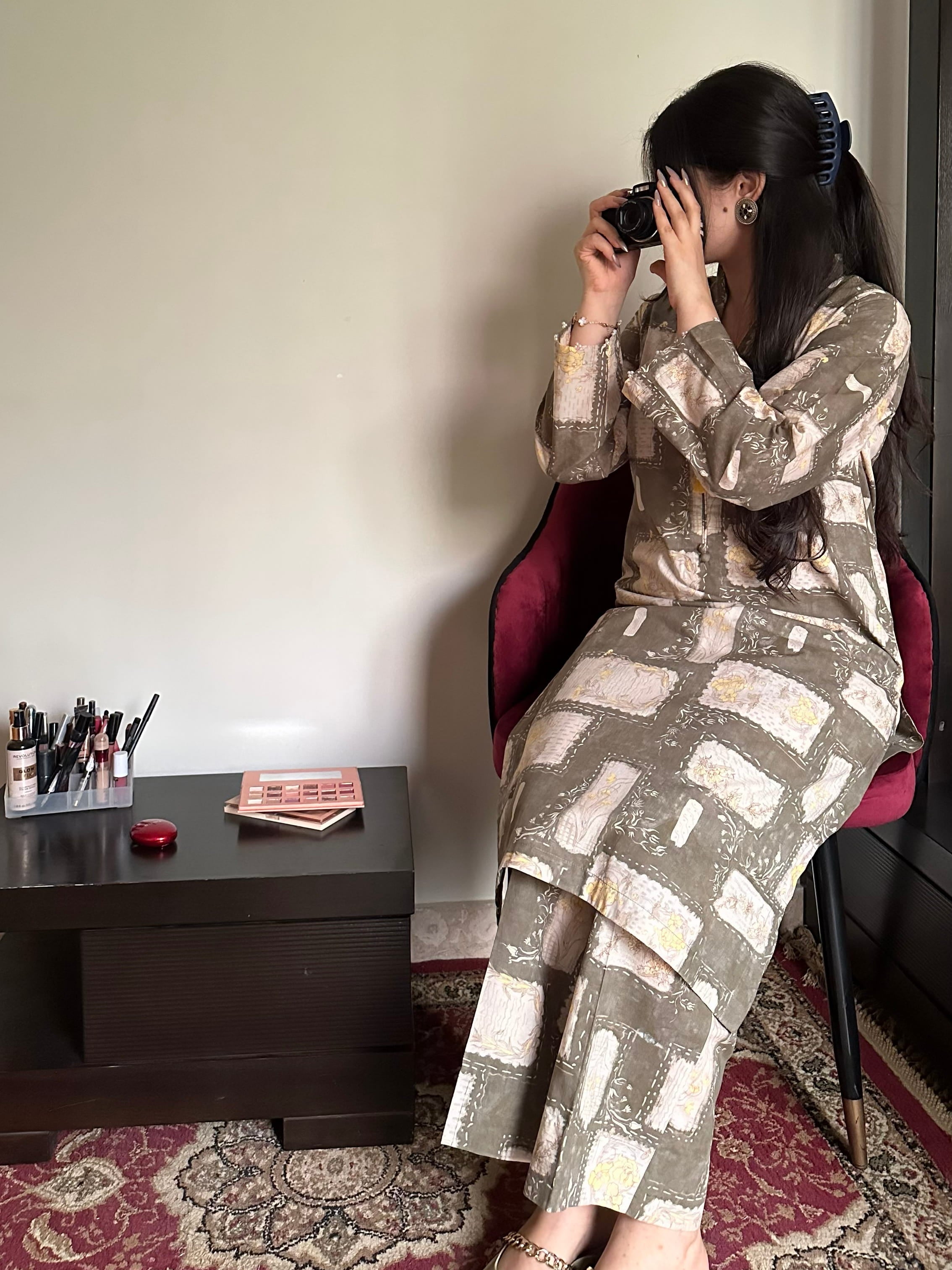 Olive Muse 2PC Stitched Lawn Suit
