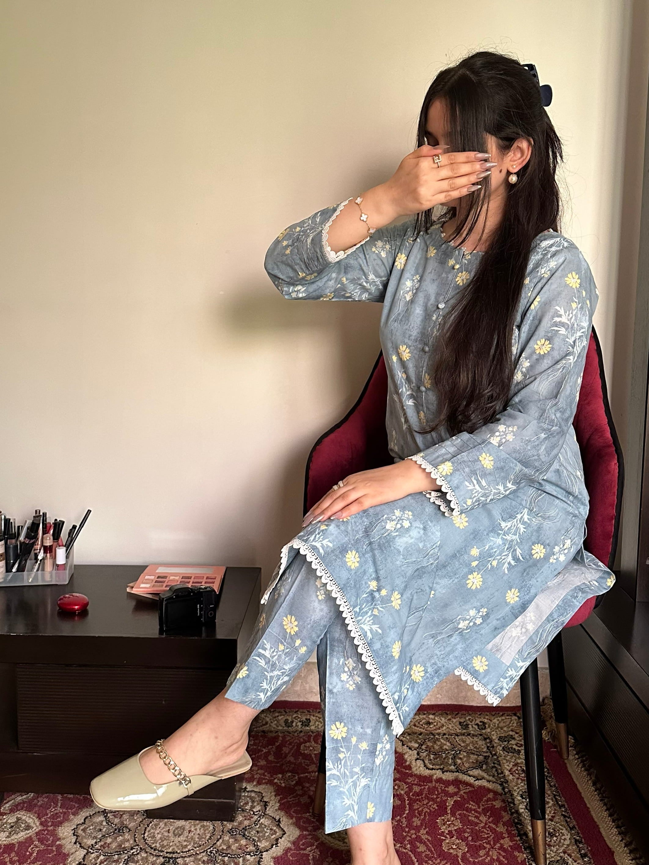 Misty Daisy 2PC Stitched Lawn Suit