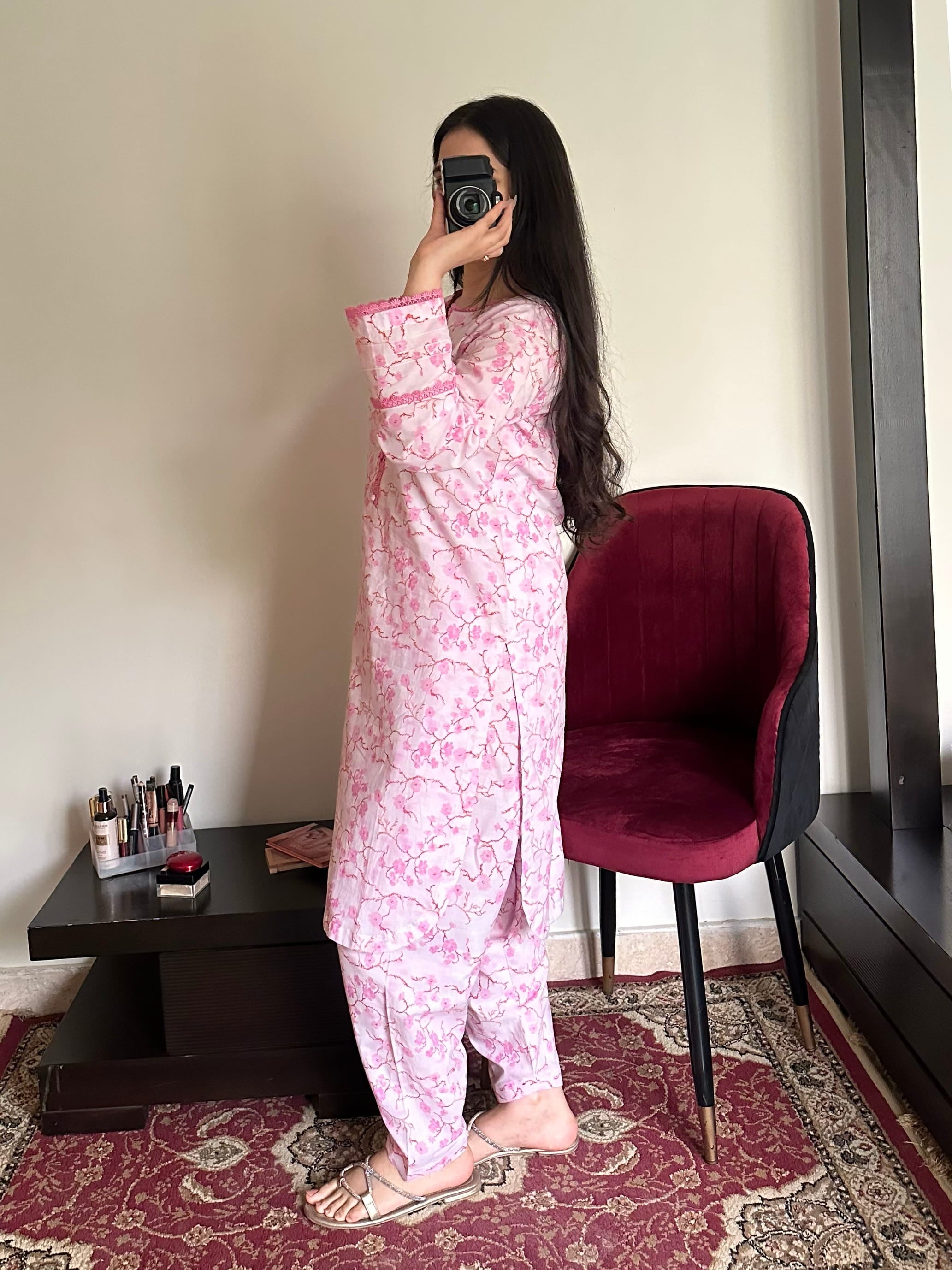 Cherry Blossom 2PC Stitched Lawn Suit
