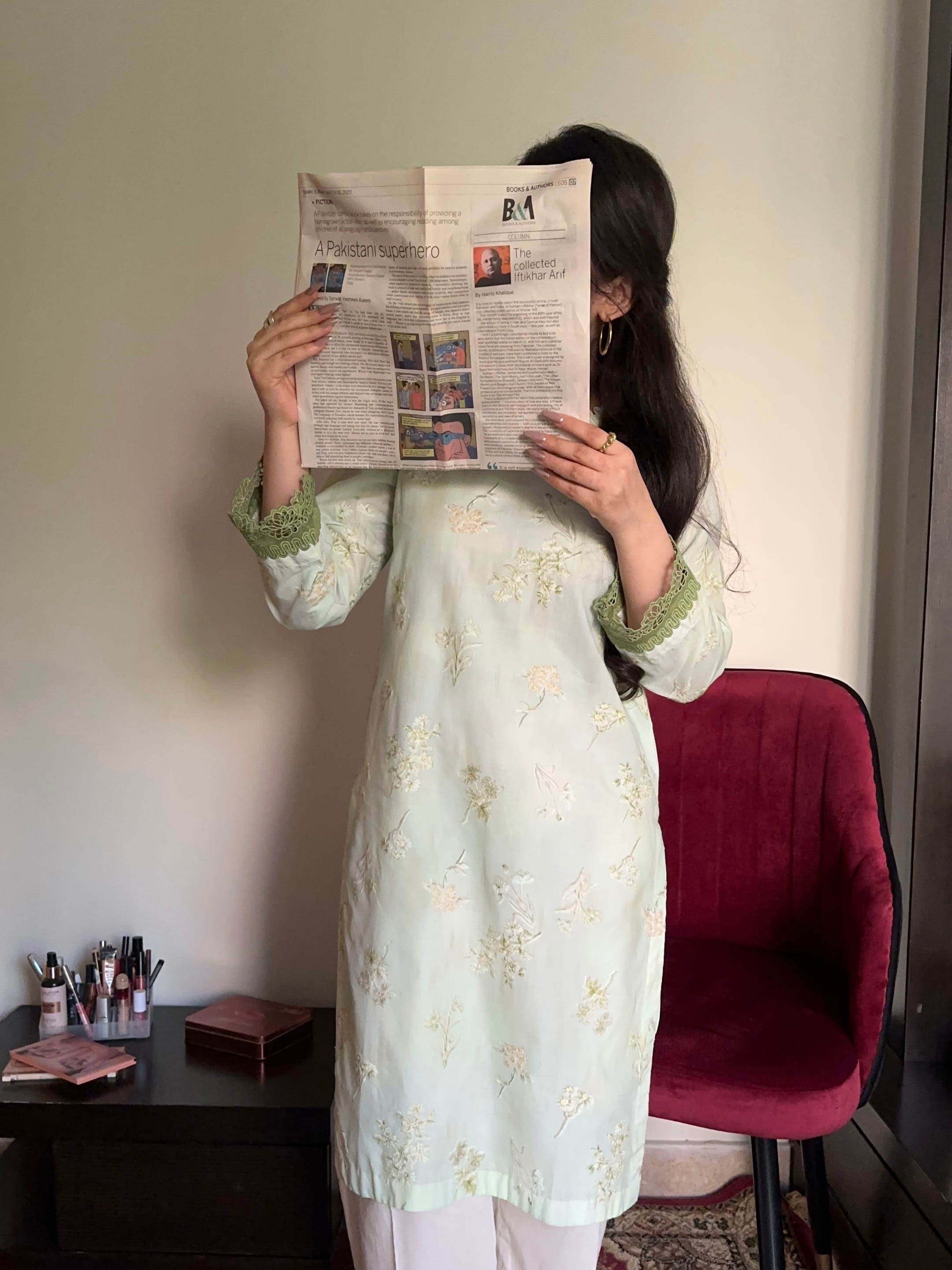 Mint Meadow 2PC Embroidered Stitched Lawn Suit